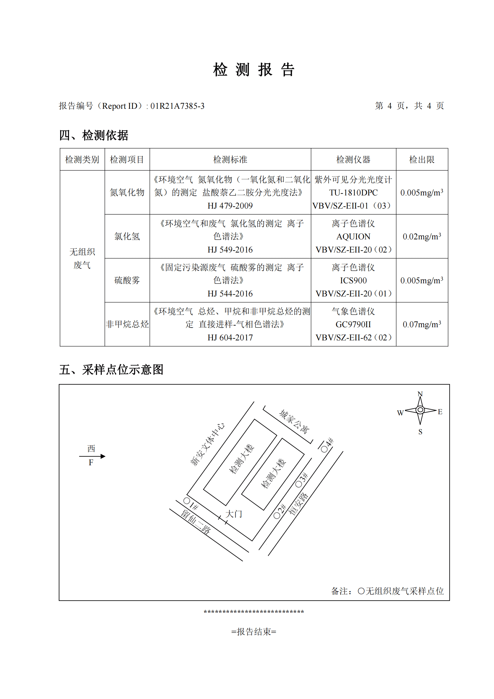 華測(cè)檢測(cè)認(rèn)證集團(tuán)股份有限公司無(wú)組織廢氣檢測(cè)報(bào)告